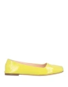 Agl Attilio Giusti Leombruni Agl Woman Ballet Flats Lime Green Size 8 Leather In Green