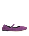 Agl Attilio Giusti Leombruni Agl Woman Ballet Flats Purple Size 11 Leather In Purple