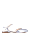 Agl Attilio Giusti Leombruni Agl Woman Ballet Flats Silver Size 8 Leather In Silver