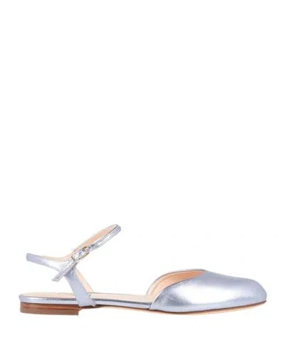 Agl Attilio Giusti Leombruni Agl Woman Ballet Flats Silver Size 8 Leather