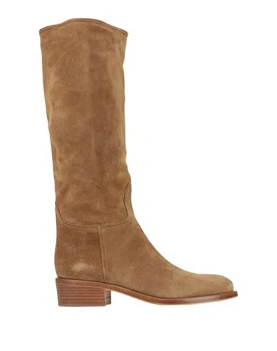 Agl Attilio Giusti Leombruni Agl Woman Boot Khaki Size 11 Leather In Sand