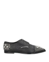 Agl Attilio Giusti Leombruni Agl Woman Lace-up Shoes Black Size 8 Soft Leather
