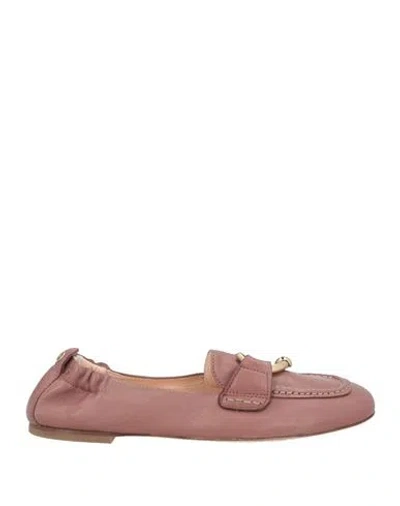 Agl Attilio Giusti Leombruni Agl Woman Loafers Antique Rose Size 7.5 Leather In Pink