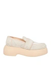 Agl Attilio Giusti Leombruni Agl Woman Loafers Beige Size 7 Leather, Textile Fibers In Beige