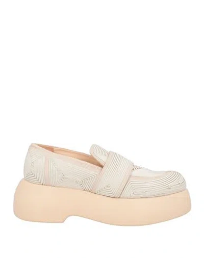 Agl Attilio Giusti Leombruni Agl Woman Loafers Beige Size 7 Leather, Textile Fibers