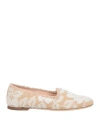 Agl Attilio Giusti Leombruni Agl Woman Loafers Beige Size 8 Leather, Textile Fibers