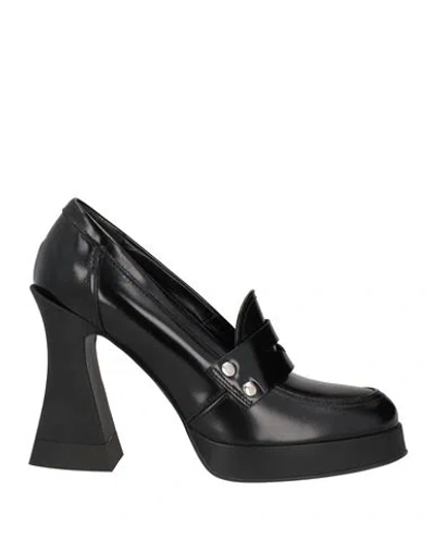 Agl Attilio Giusti Leombruni Agl Woman Loafers Black Size 6 Leather
