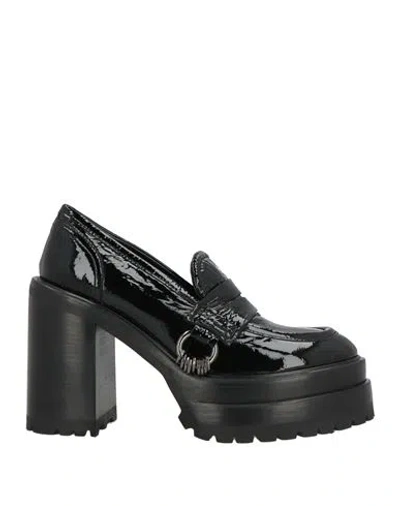 Agl Attilio Giusti Leombruni Agl Woman Loafers Black Size 7 Soft Leather