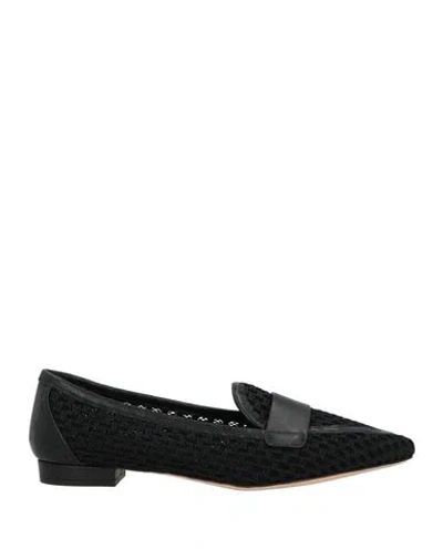 AGL ATTILIO GIUSTI LEOMBRUNI AGL WOMAN LOAFERS BLACK SIZE 7 TEXTILE FIBERS