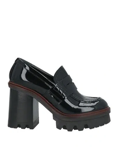 Agl Attilio Giusti Leombruni Agl Woman Loafers Black Size 7 Leather