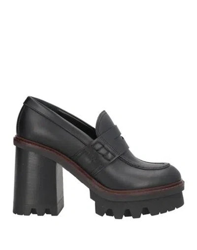 Agl Attilio Giusti Leombruni Agl Woman Loafers Black Size 8 Leather