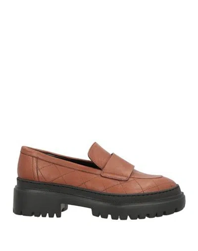 Agl Attilio Giusti Leombruni Agl Woman Loafers Brown Size 7 Leather