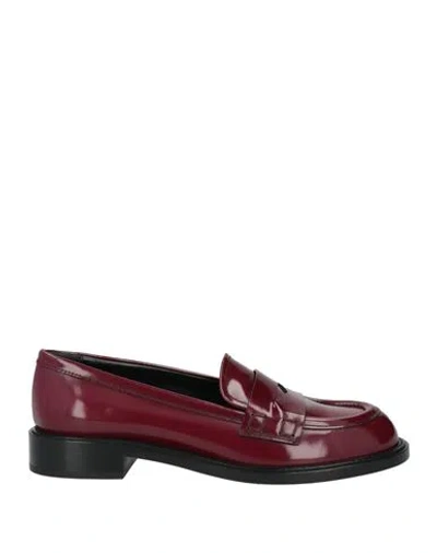 Agl Attilio Giusti Leombruni Agl Woman Loafers Burgundy Size 7 Leather
