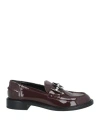 Agl Attilio Giusti Leombruni Agl Woman Loafers Burgundy Size 8 Leather In Red