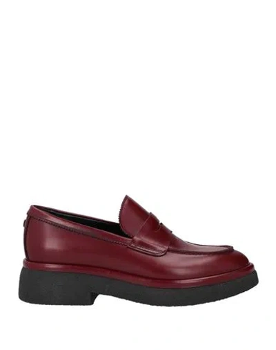 Agl Attilio Giusti Leombruni Agl Woman Loafers Burgundy Size 8 Leather In Red