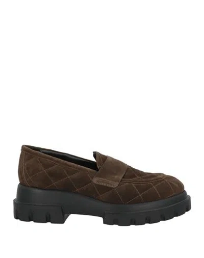 Agl Attilio Giusti Leombruni Agl Woman Loafers Chocolate Brown Size 9 Leather