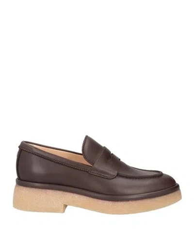 Agl Attilio Giusti Leombruni Agl Woman Loafers Dark Brown Size 6 Leather