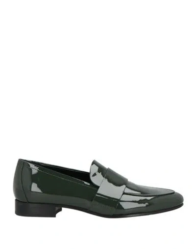 Agl Attilio Giusti Leombruni Agl Woman Loafers Dark Green Size 7.5 Leather