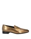 Agl Attilio Giusti Leombruni Agl Woman Loafers Gold Size 7.5 Leather