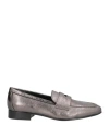Agl Attilio Giusti Leombruni Agl Woman Loafers Grey Size 7.5 Leather