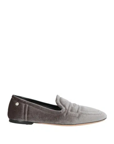 Agl Attilio Giusti Leombruni Agl Woman Loafers Grey Size 8 Textile Fibers