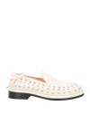 Agl Attilio Giusti Leombruni Agl Woman Loafers Ivory Size 11 Soft Leather In White