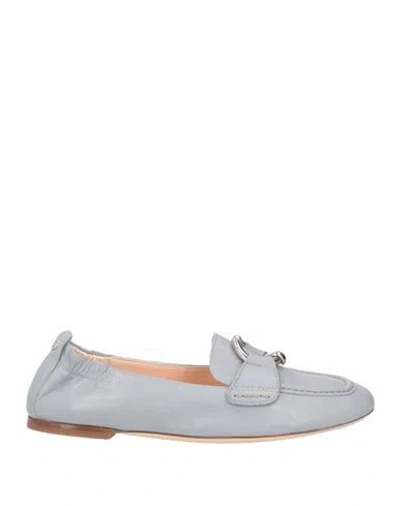 Agl Attilio Giusti Leombruni Agl Woman Loafers Light Grey Size 8.5 Soft Leather