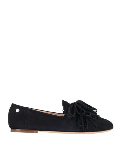 Agl Attilio Giusti Leombruni Agl Woman Loafers Midnight Blue Size 5 Leather