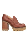 Agl Attilio Giusti Leombruni Agl Woman Loafers Tan Size 8 Leather