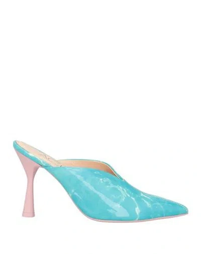 Agl Attilio Giusti Leombruni Agl Woman Mules & Clogs Azure Size 7 Synthetisches Material In Blue