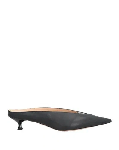 Agl Attilio Giusti Leombruni Agl Woman Mules & Clogs Black Size 7 Leather