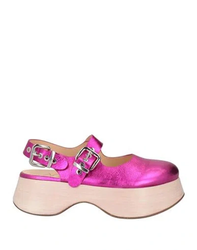Agl Attilio Giusti Leombruni Agl Woman Mules & Clogs Fuchsia Size 7 Leather In Multi
