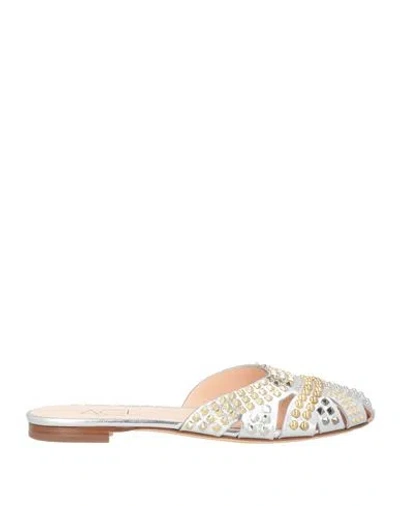 Agl Attilio Giusti Leombruni Agl Woman Mules & Clogs Silver Size 8 Leather