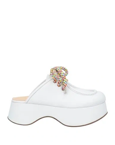 Agl Attilio Giusti Leombruni Agl Woman Mules & Clogs White Size 7 Leather