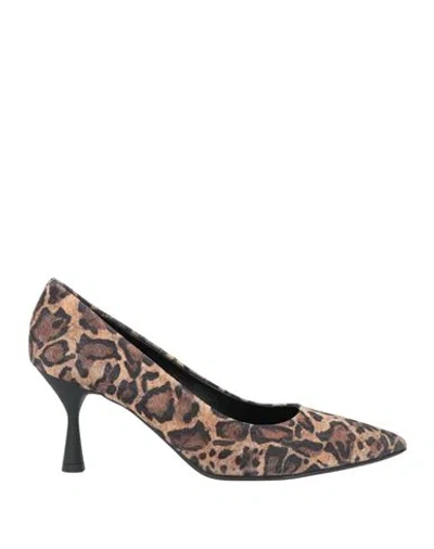 Agl Attilio Giusti Leombruni Agl Woman Pumps Brown Size 9 Leather In Multi