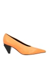 Agl Attilio Giusti Leombruni Agl Woman Pumps Orange Size 8 Leather In Orange