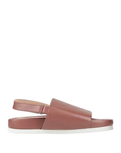 Agl Attilio Giusti Leombruni Agl Woman Sandals Antique Rose Size 11 Leather In Pink