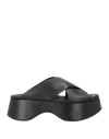 Agl Attilio Giusti Leombruni Agl Woman Sandals Black Size 8 Leather In Black