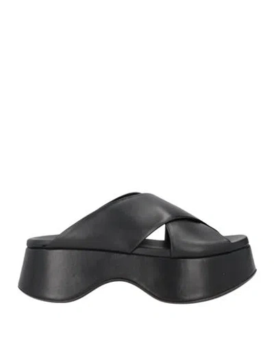 Agl Attilio Giusti Leombruni Agl Woman Sandals Black Size 8 Leather