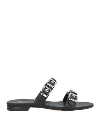 Agl Attilio Giusti Leombruni Agl Woman Sandals Black Size 6 Leather