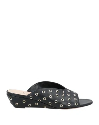 Agl Attilio Giusti Leombruni Agl Woman Sandals Black Size 7 Leather