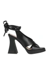 Agl Attilio Giusti Leombruni Agl Woman Sandals Black Size 7 Leather In Black