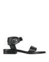 Agl Attilio Giusti Leombruni Agl Woman Sandals Black Size 7 Leather In Black