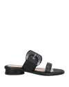 Agl Attilio Giusti Leombruni Agl Woman Sandals Black Size 8 Leather In Black