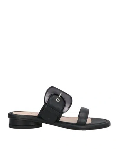 Agl Attilio Giusti Leombruni Agl Woman Sandals Black Size 8 Leather