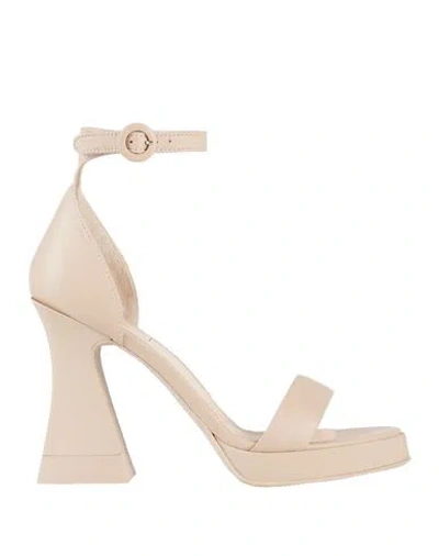 Agl Attilio Giusti Leombruni Agl Woman Sandals Blush Size 8 Leather In Pink