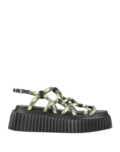 Agl Attilio Giusti Leombruni Agl Woman Sandals Charcoal Size 8 Leather, Textile Fibers In Grey