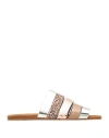 Agl Attilio Giusti Leombruni Agl Woman Sandals Copper Size 6 Leather, Calfskin, Lambskin In Orange