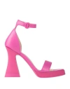 Agl Attilio Giusti Leombruni Agl Woman Sandals Fuchsia Size 10 Leather In Pink