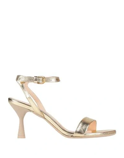 Agl Attilio Giusti Leombruni Agl Woman Sandals Gold Size 8 Leather
